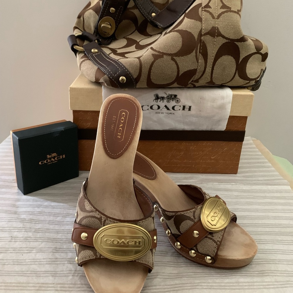 COACH Shoes 👡 & FREE Coach Bag🛍 with purchase